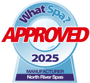 WhatSpa_ Approved Manufacturer 2025 logo - North River Spas WhatSpa_ Approved Manufacturer 2025 logo - North River Spas